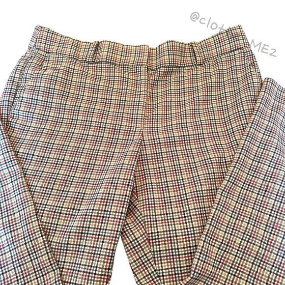 LOFT - Women's Slim Fit Plaid Ankle Trouser Pants, Size 10, multi-color - Picture 4 of 10